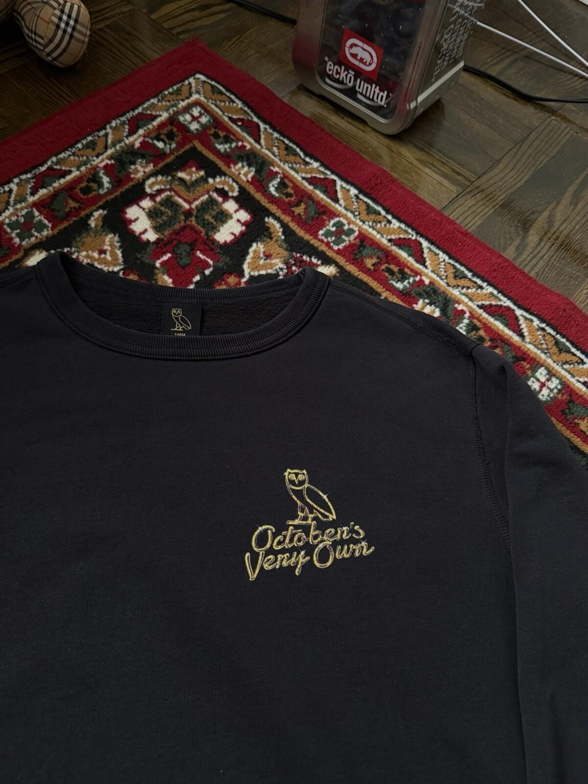 Octobers Very Own OG Solid Gold Owl Sweatshirt Drake OVO Size L