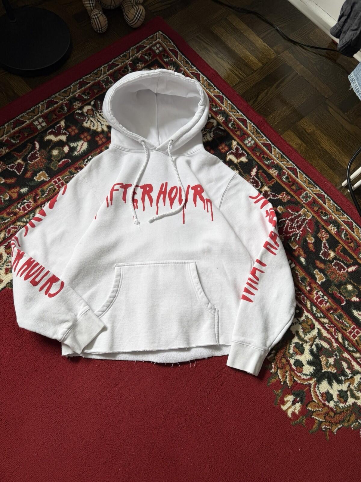 VLONE x The Weeknd What Happens After Hours White Hoodie Sweatshirt Size S
