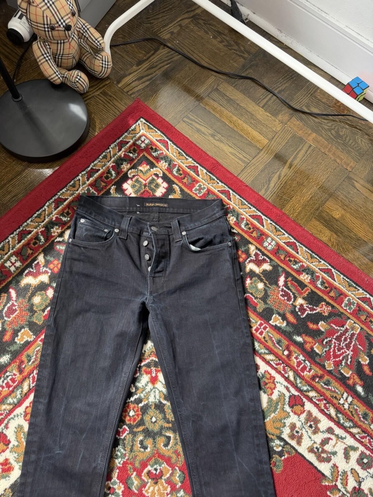 Nudie Grim Tim Organic Black Ring Classic Jeans Size M W31 / L30