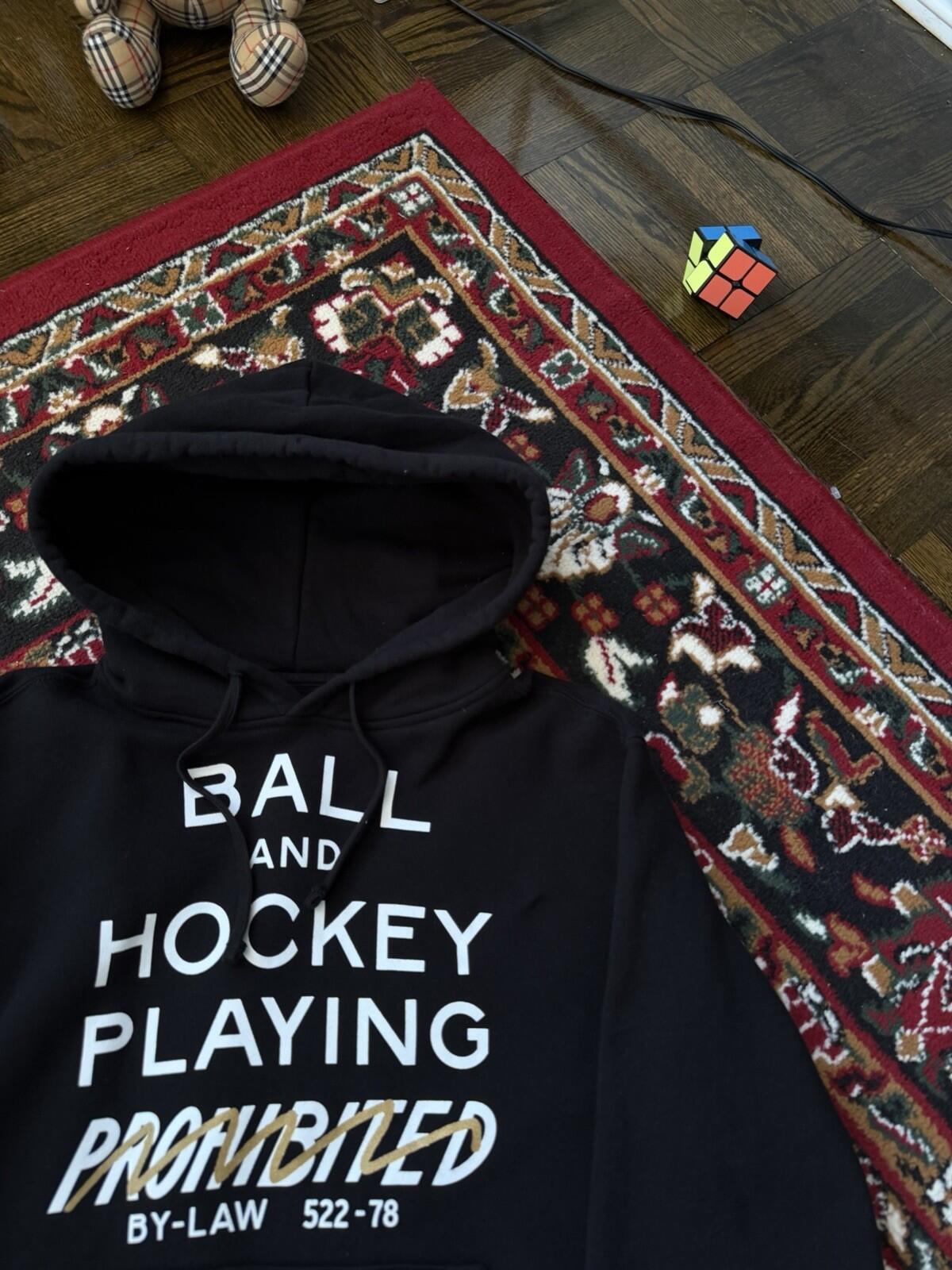 OVO x Sherwood Street Hockey Hoodie October’s Very Own Drake Owl Black Gold SzXS