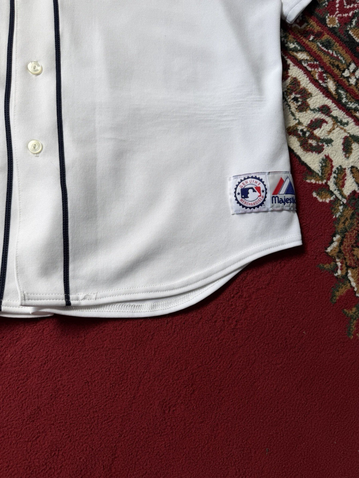 Vintage Majestic Detroit Tigers Baseball Jersey Blank Mens White