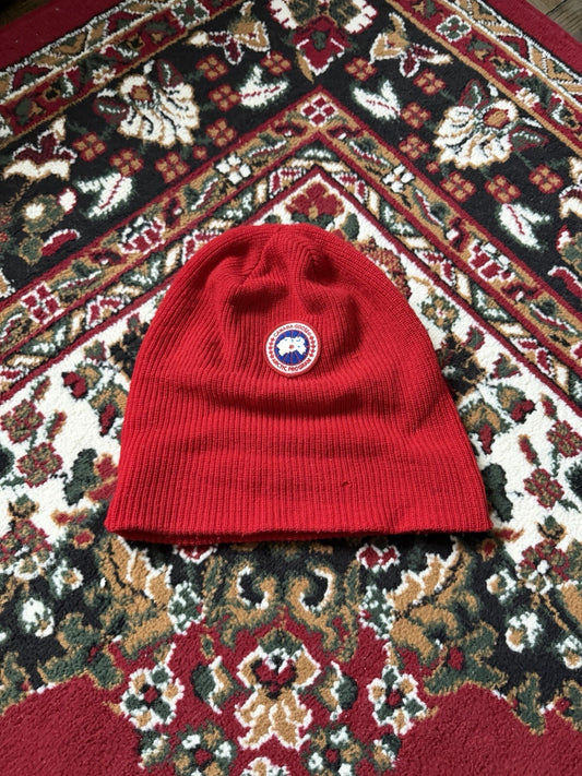 Canada Goose Red Standard Classic Badge Toque Beanie