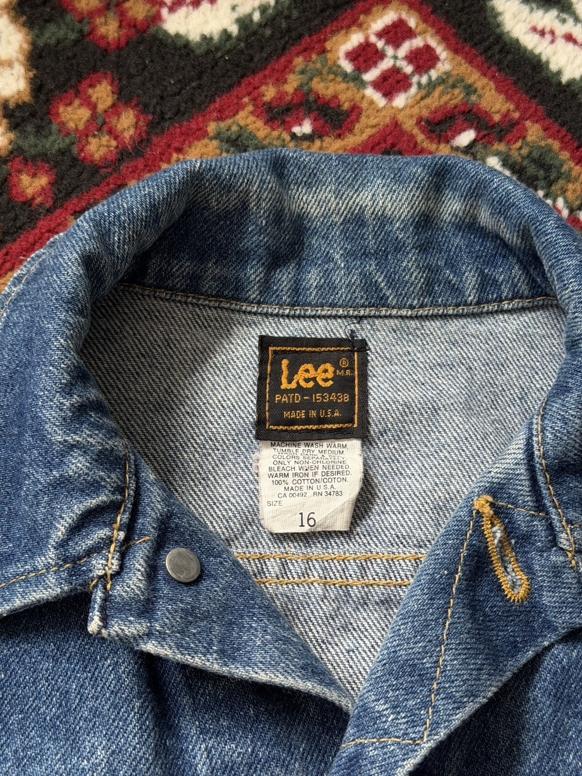 80s Lee Riders Vintage Denim Trucker Jacket Sex Pistols "god save the queen"