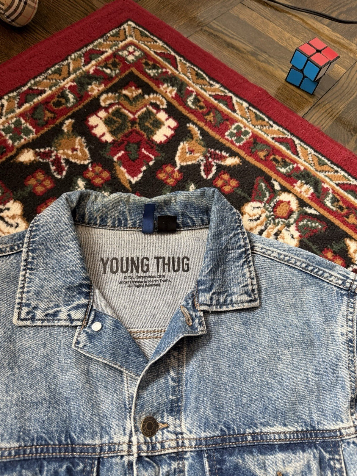 Limited Release H&M Young Thug 2018 Eurpoean Tour Cherub Denim Jacket Medium