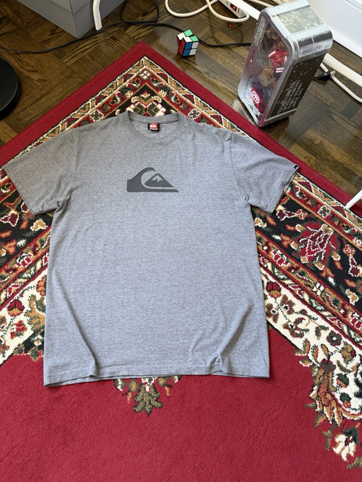 Vintage Quiksilver Shirt Mens M Gray Boardriding Company Surf Skater QSD Tee 00s