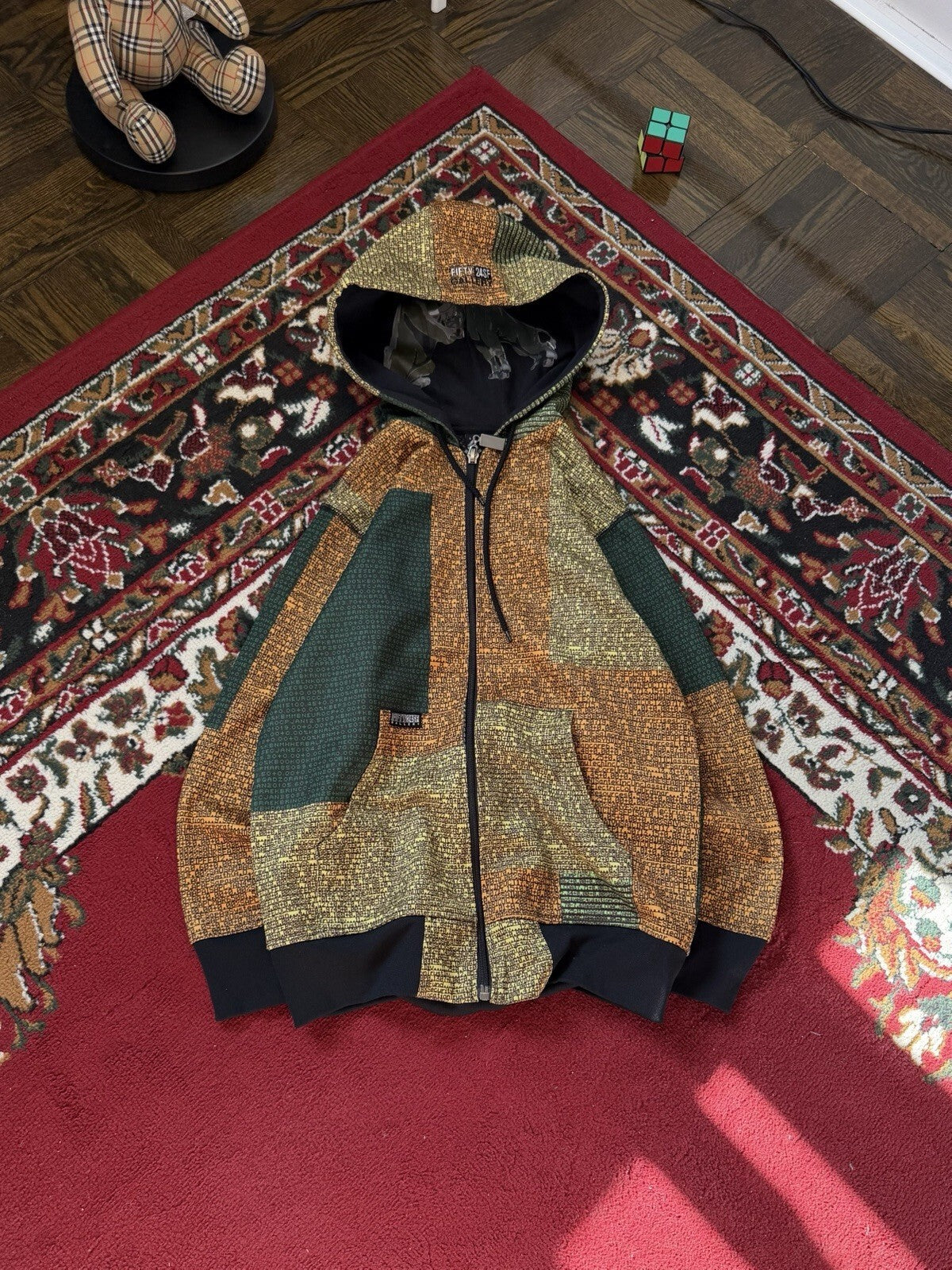 Fifty24SF Gallery Hacker Code All Over Print Zip Hoodie Size S