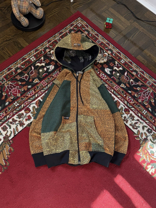 Fifty24SF Gallery Hacker Code All Over Print Zip Hoodie Size S