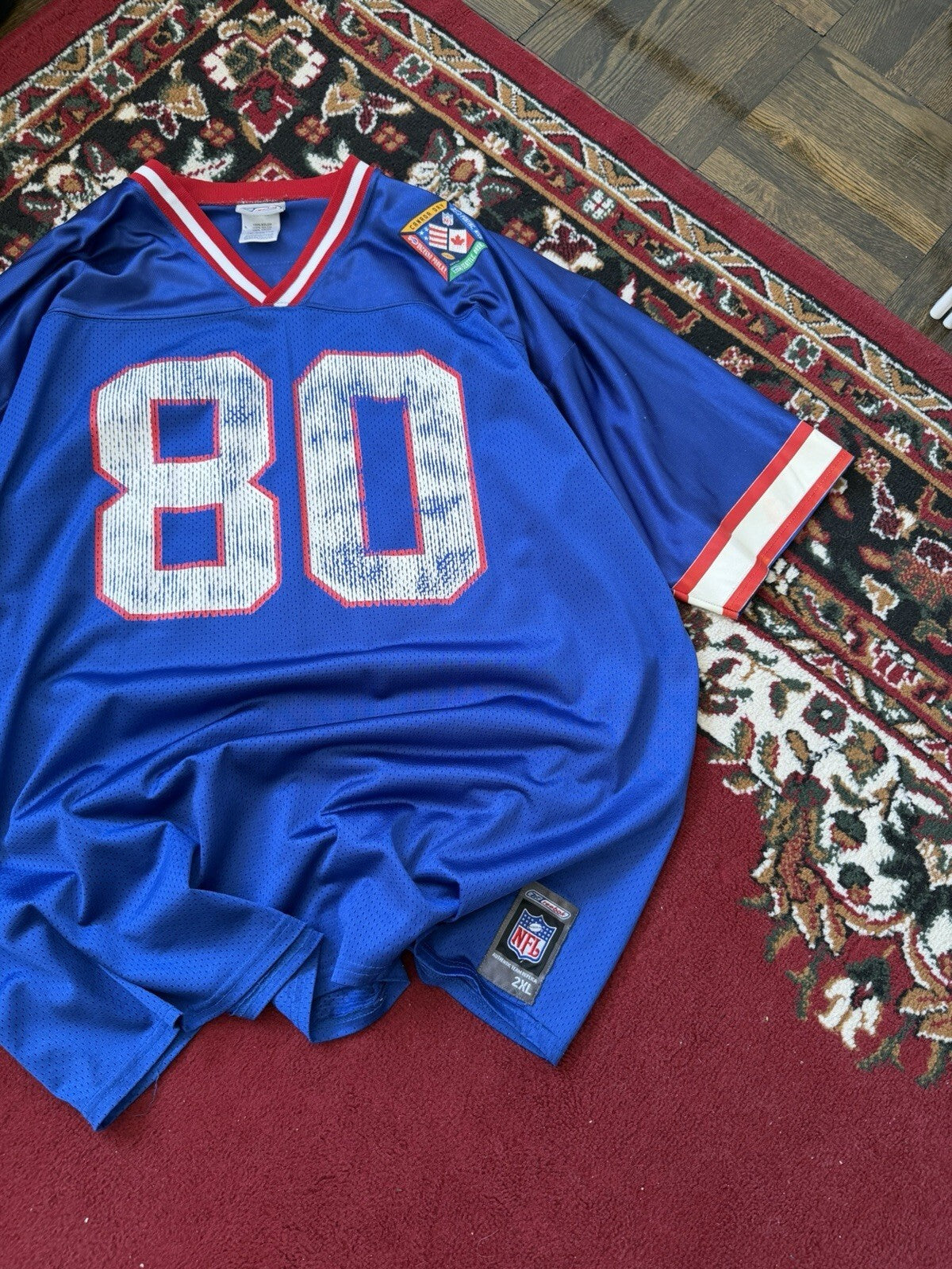 NFL Reebok Buffalo Bills Eric Moulds #80  Authentic Team Replica Jersey Men's L