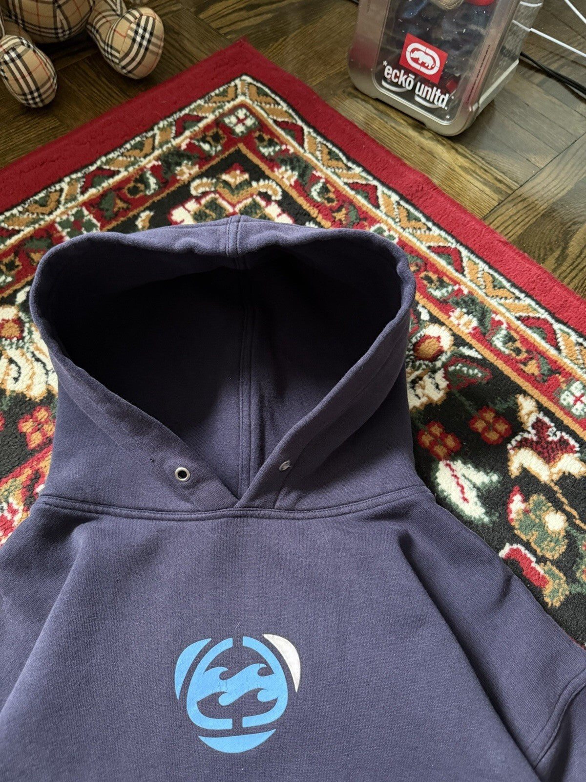 Vintage  Billabong Grail Center Log Hoodie Surf Grunge Faded Skate Rave Y2K 90s