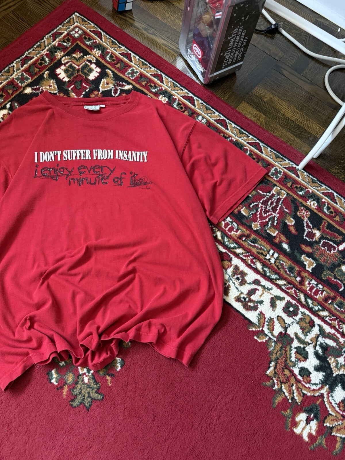 Y2K Randy River "I don't suffer from insanity ***" Vintage Skate Tee Size L