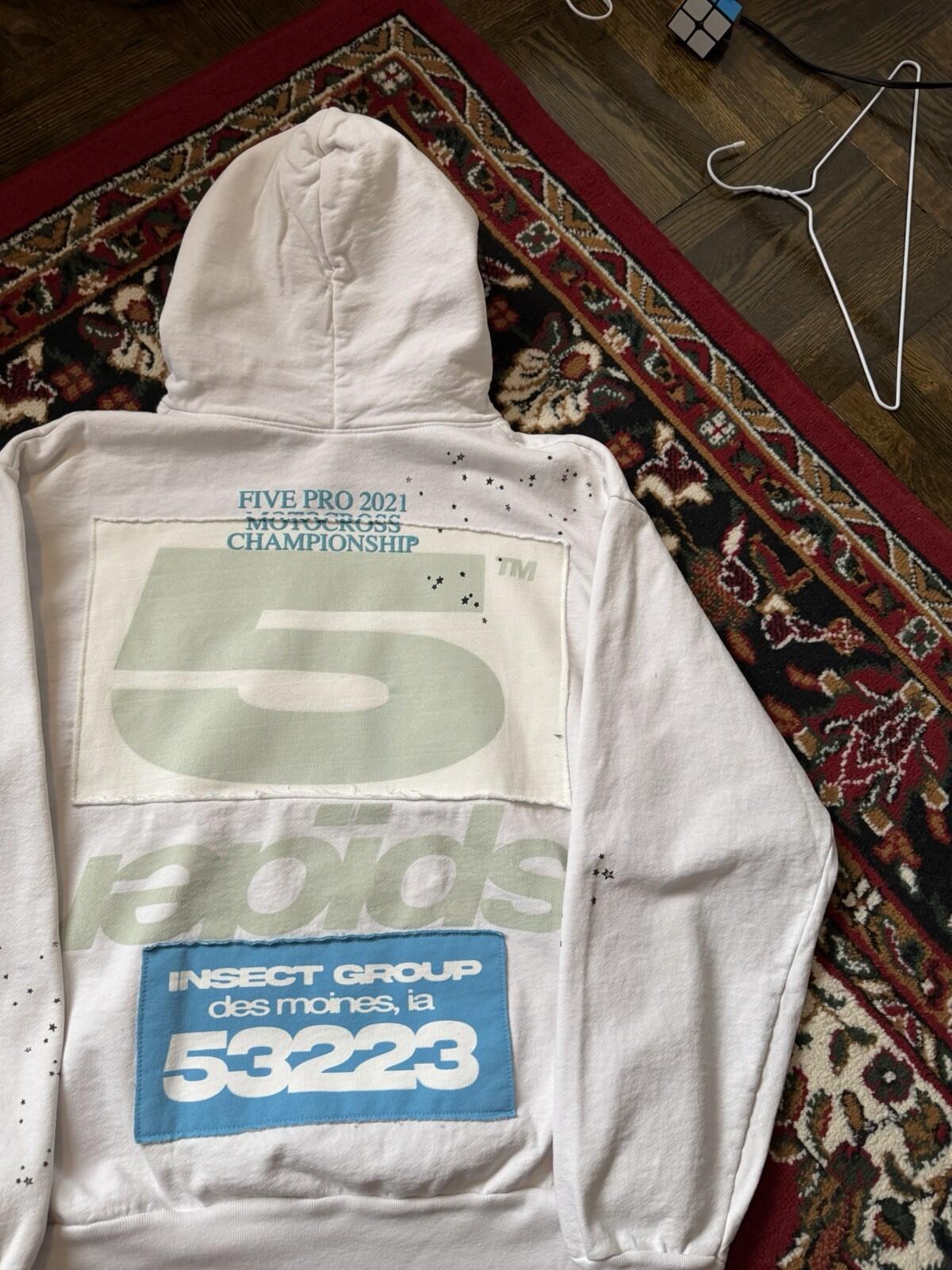 Sp5der Young Thug Graphic "Eggshell" Hoodie Eggshell Size M