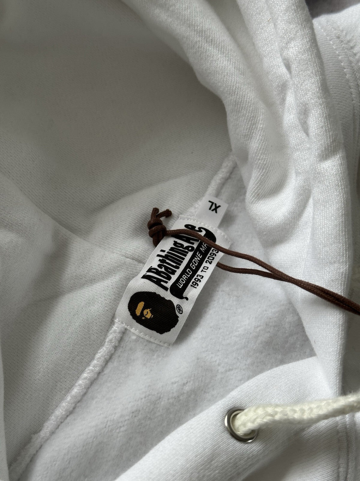 NWT Bape A Bathing Ape Network World Gone Mad Hoodie White Size XL