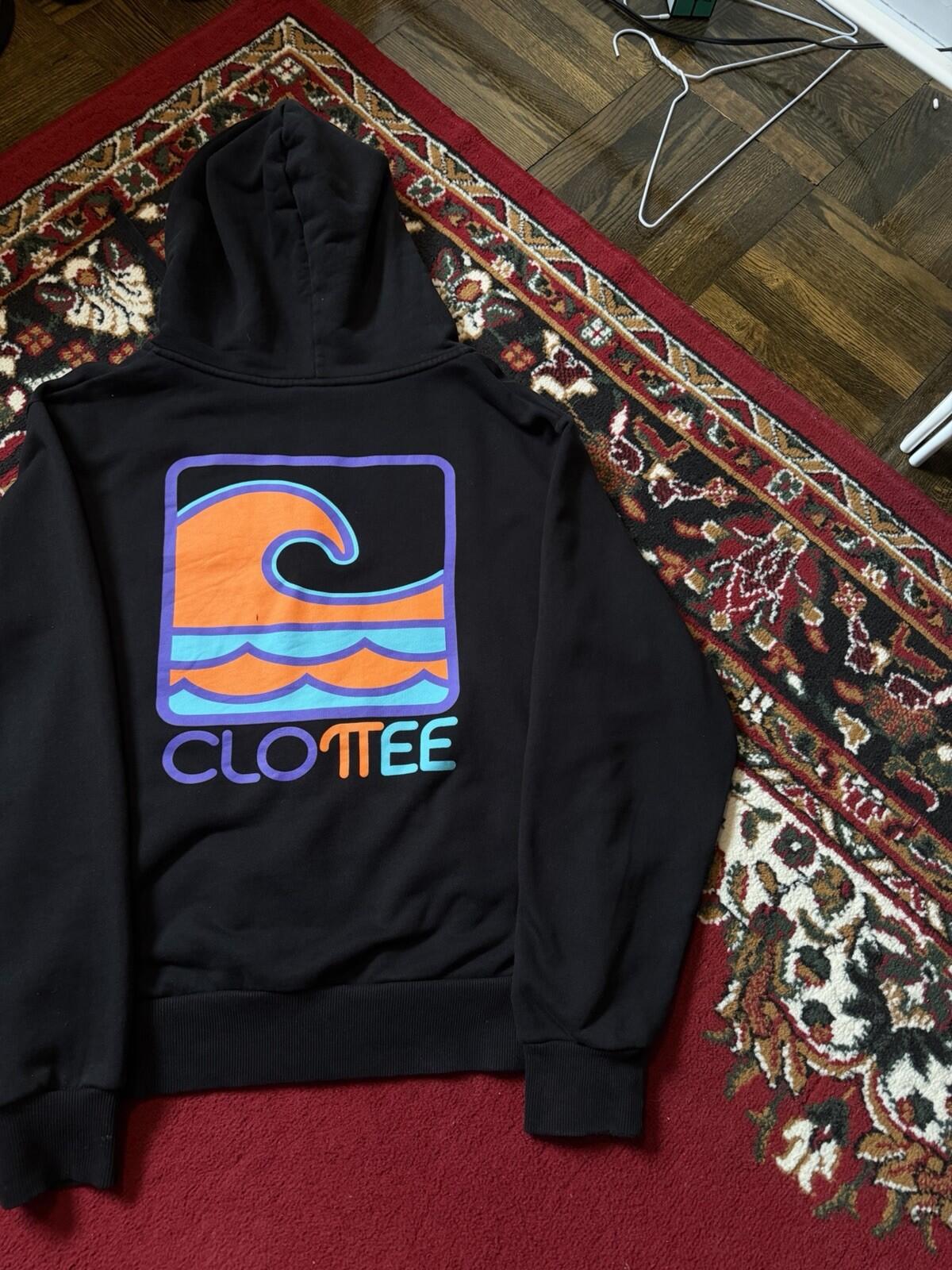 Clottee By Clot Mens Medium Wave Black Full Zip Hoodie Clot