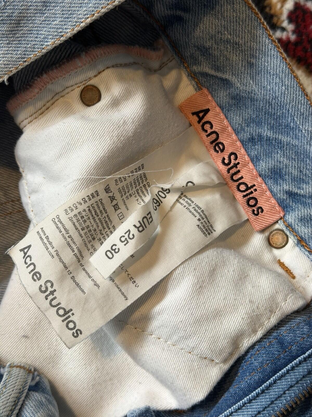 Acne Studios Relaxed Fit Jeans Mid Blue Size 25/30 Straight Leg