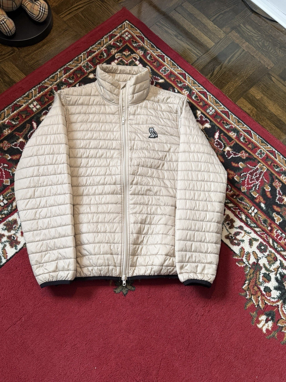 OVO October Very Own Puffer Jacket Drake Milk White Size Medium