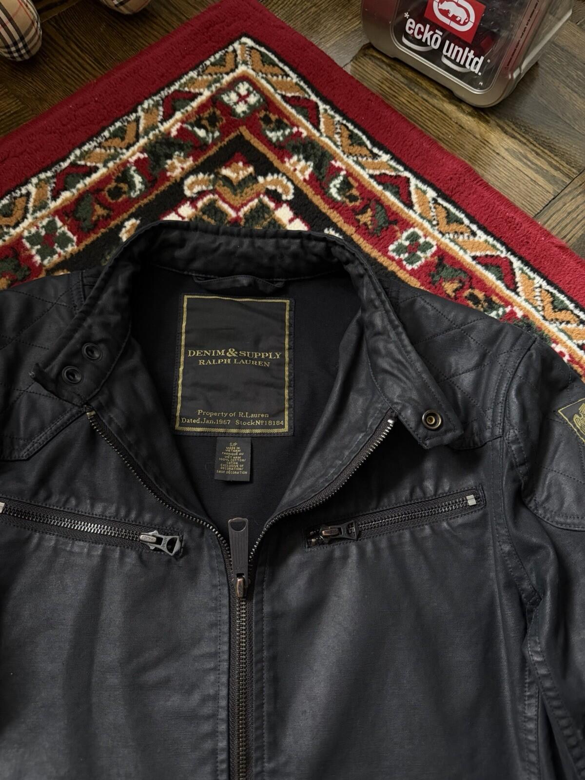 Polo Ralph Lauren Denim & Supply Waxed Cotton Black Jacket