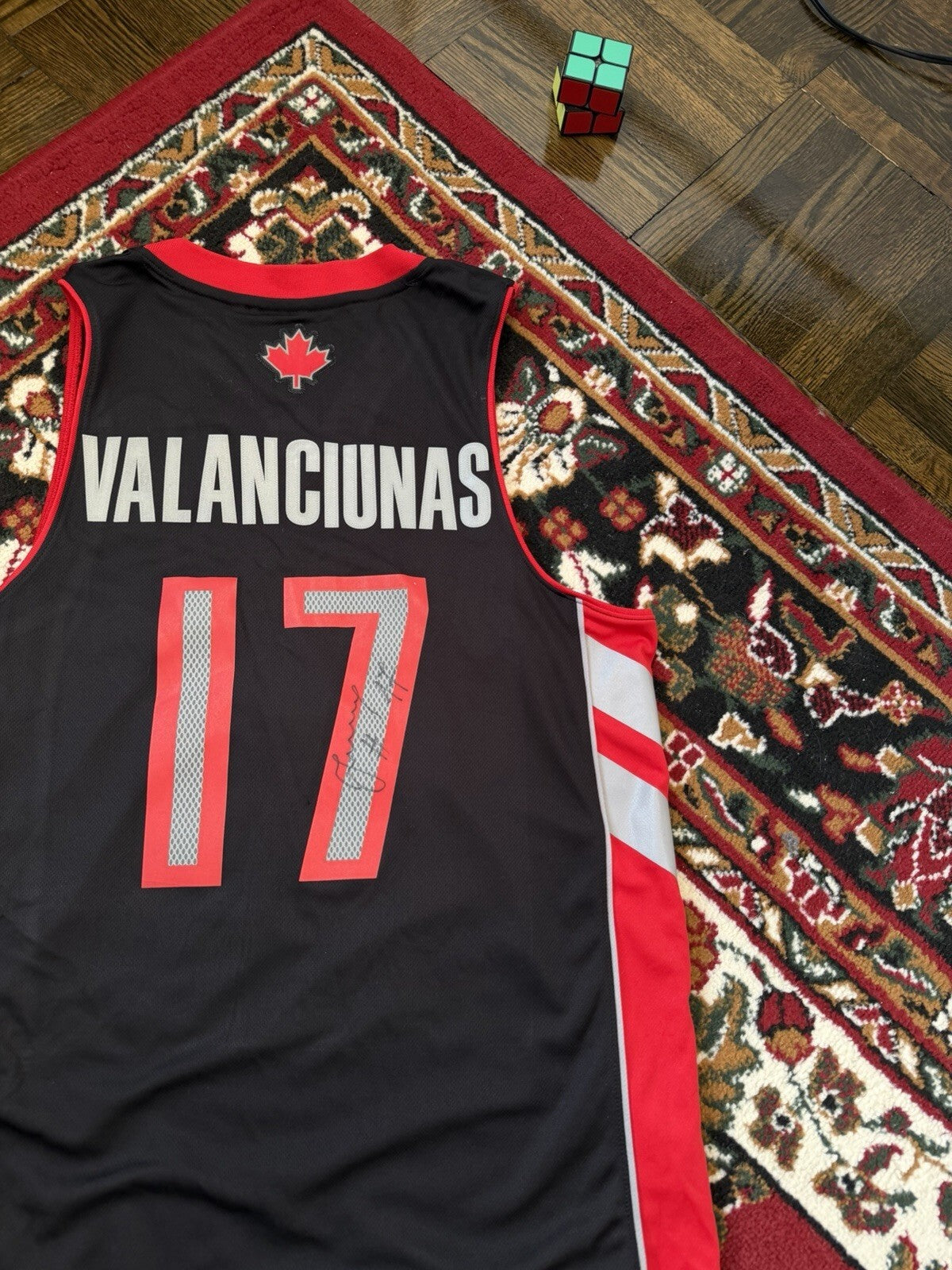 Jonas Valanciunas Signed Autograph Toronto Raptors Jersey NBA Canada Nuggets