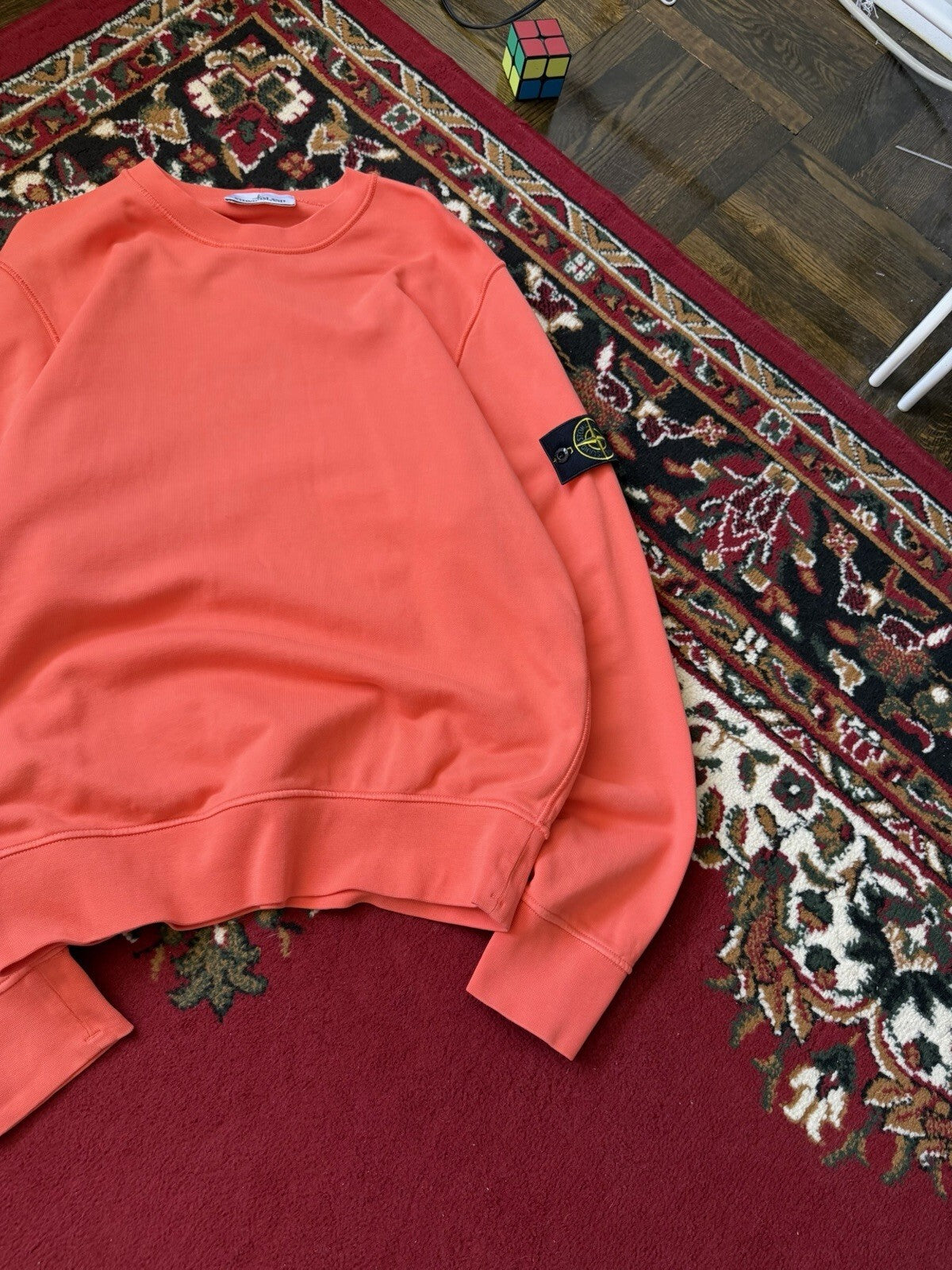 Stone Island Khaki Green Crewneck Sweatshirt Size M Genuine No Patch
