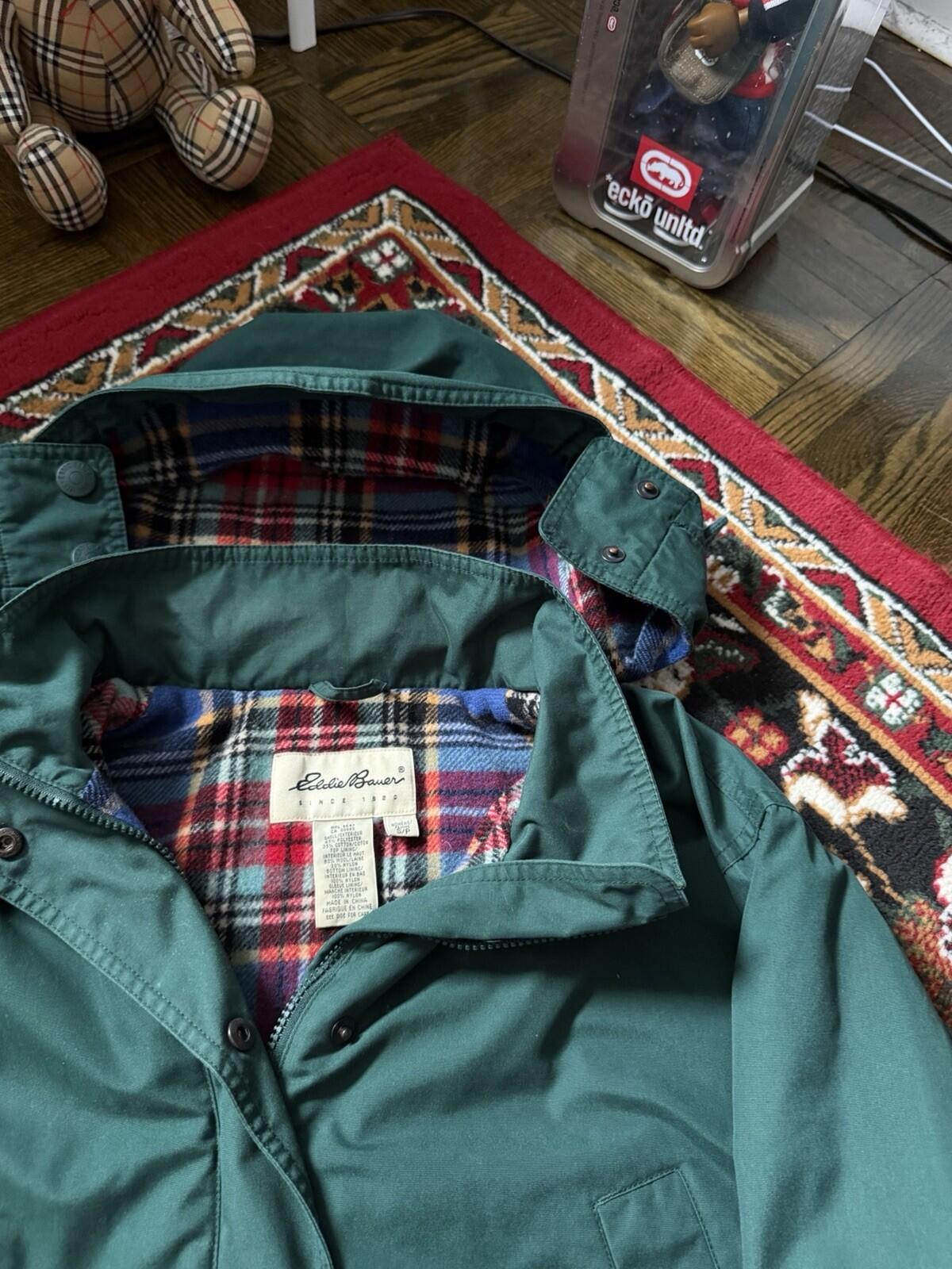 Eddie Bauer Jacket Mens Extra Large Wool Lined Mountain Parka Hooded Chore Work