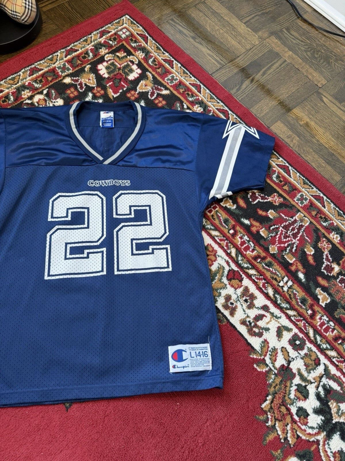Vintage Champion NFL Dallas Cowboys Jersey E Smith #22