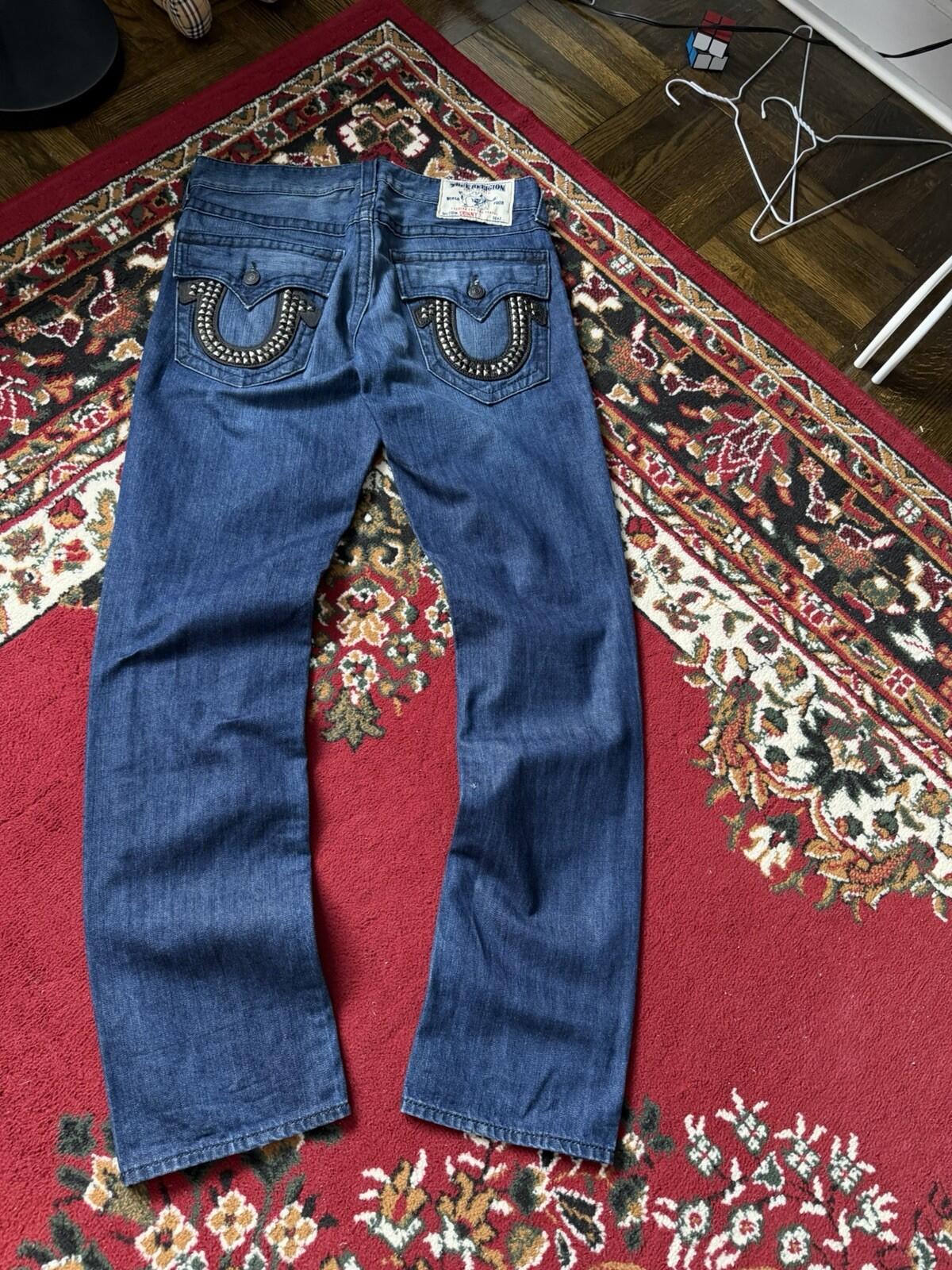 Y2K True Religion Studded Skinny Vintage Jeans Made In USA Size 32