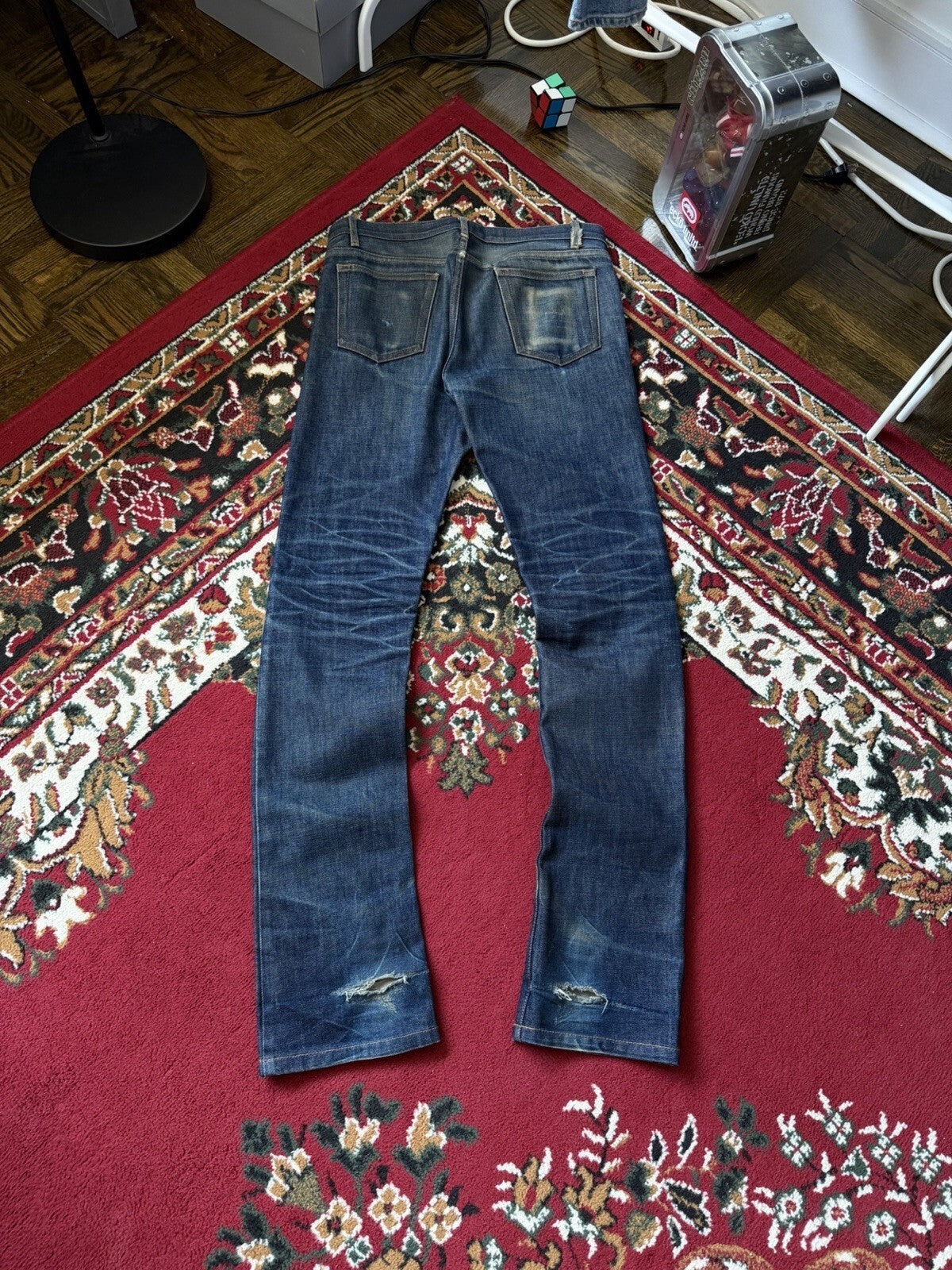 A.P.C. Rue De Fleurus Distressed Paris New Cure Men’s Straight Leg Raw Jeans APC