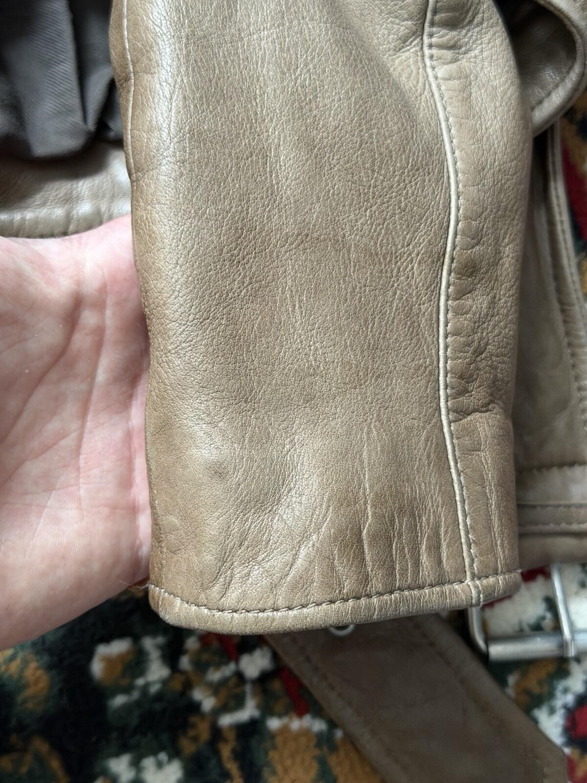 ALLSAINTS Wyatt Lambskin Leather Biker Jacket - Brown - 6 US