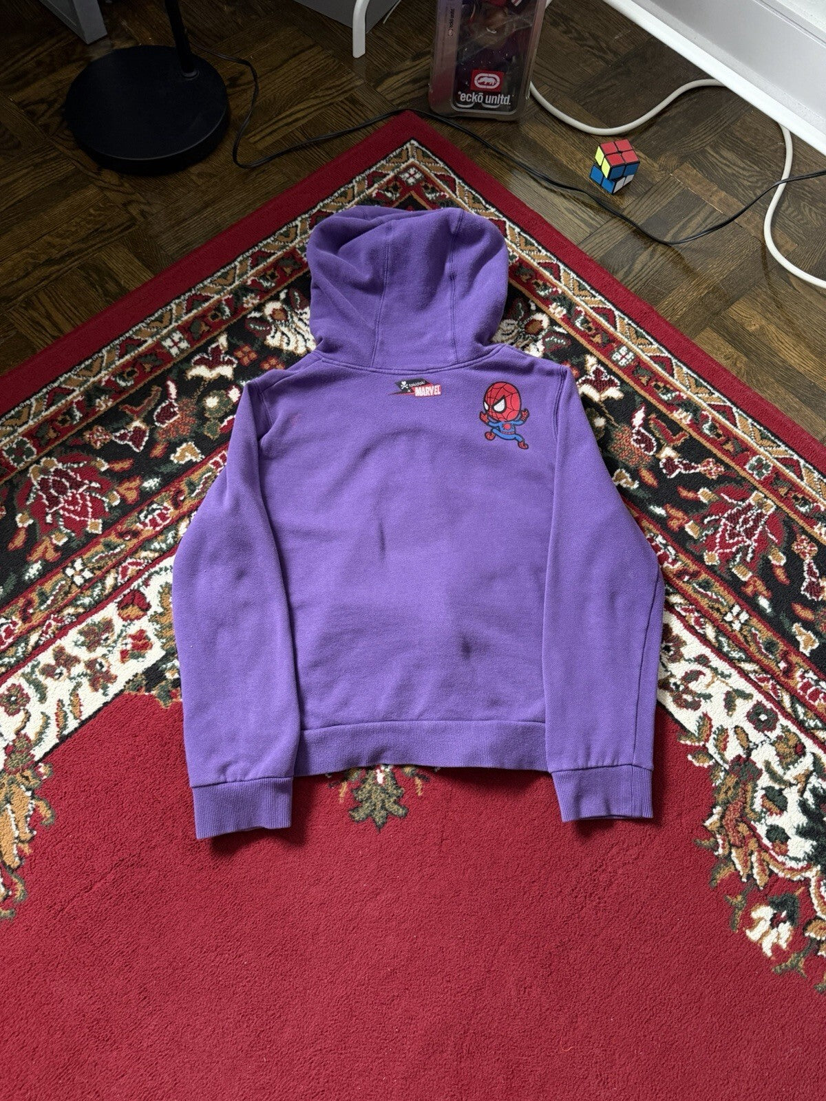 Tokidoki Marvel Pullover Hoodie Womens XL Spider-Man Spidey Super Hero 2011 Y2k