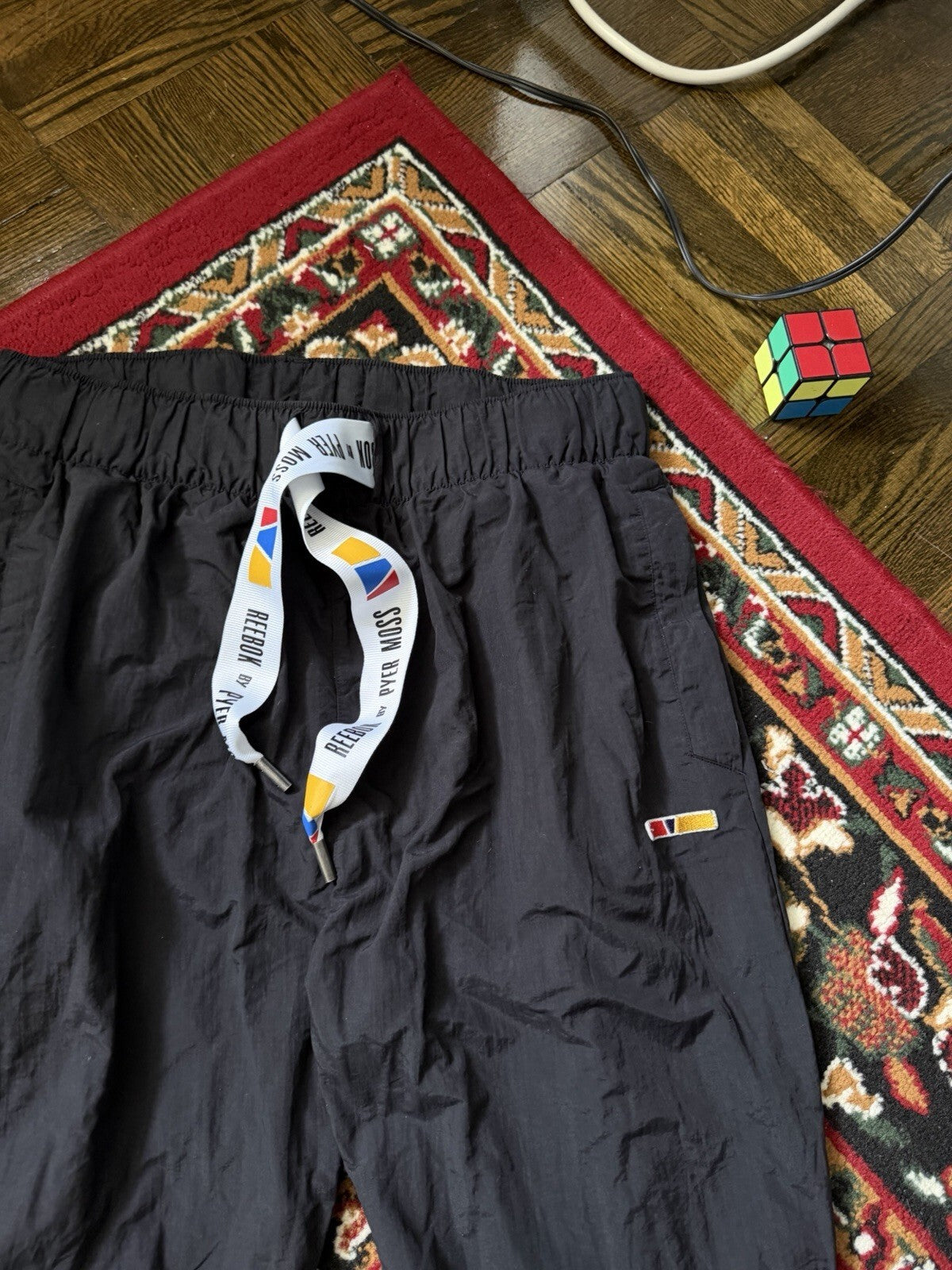 Reebok Classic x Pyer Moss Style Vector Athletic Track Pants Size M Black