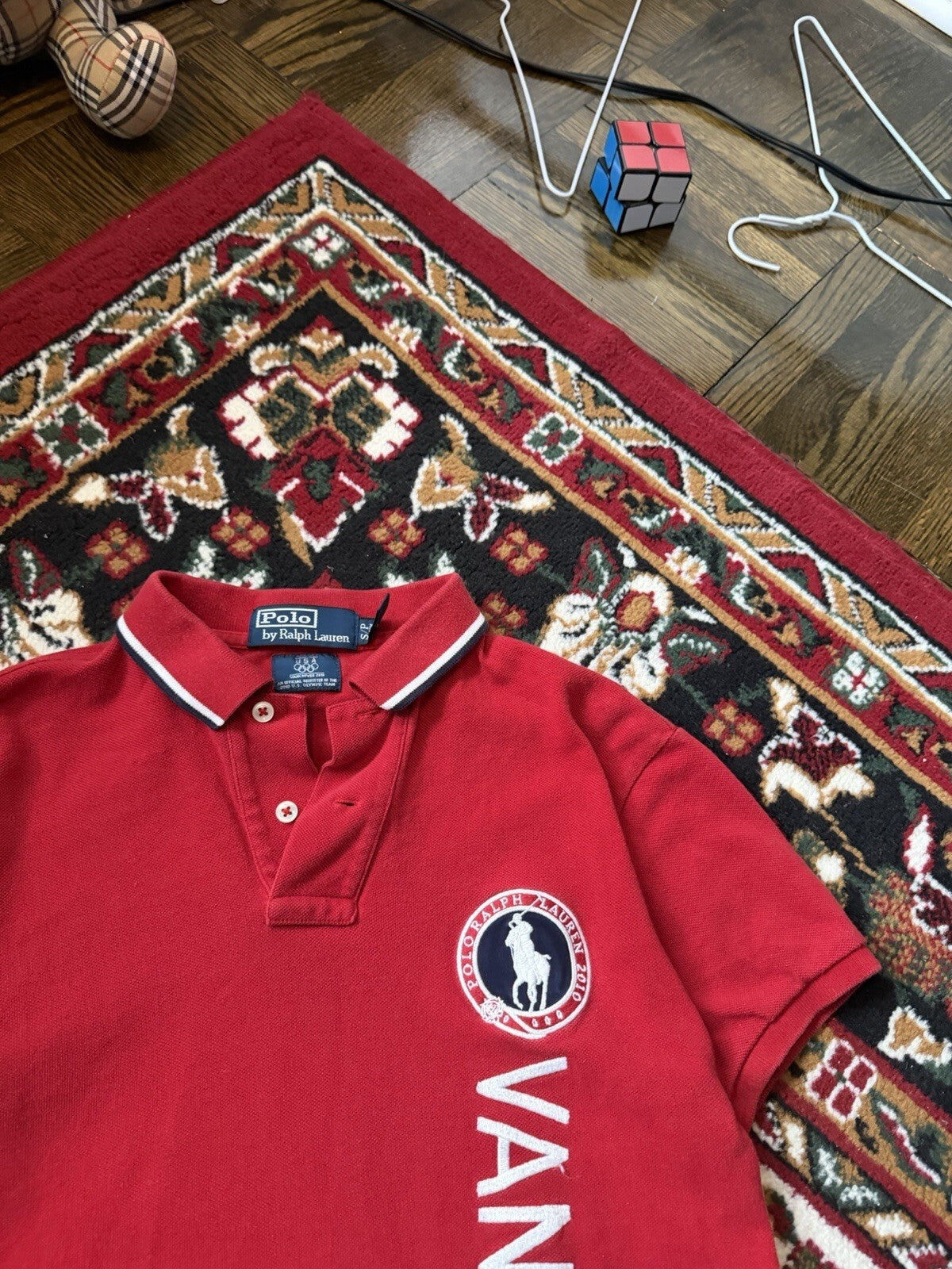 Polo Ralph Lauren Shirt Size S Custom Fit Red Team USA Vancouver Olympic 2010Y2K