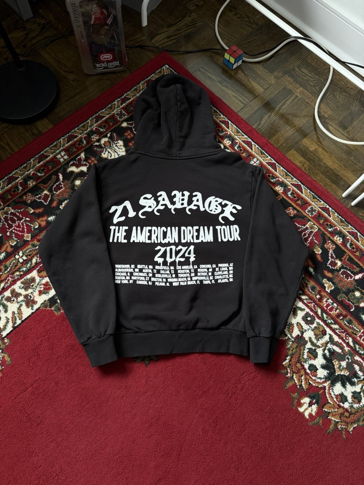 21 Savage American Dream Tour Black Hoodie Dagger Size S