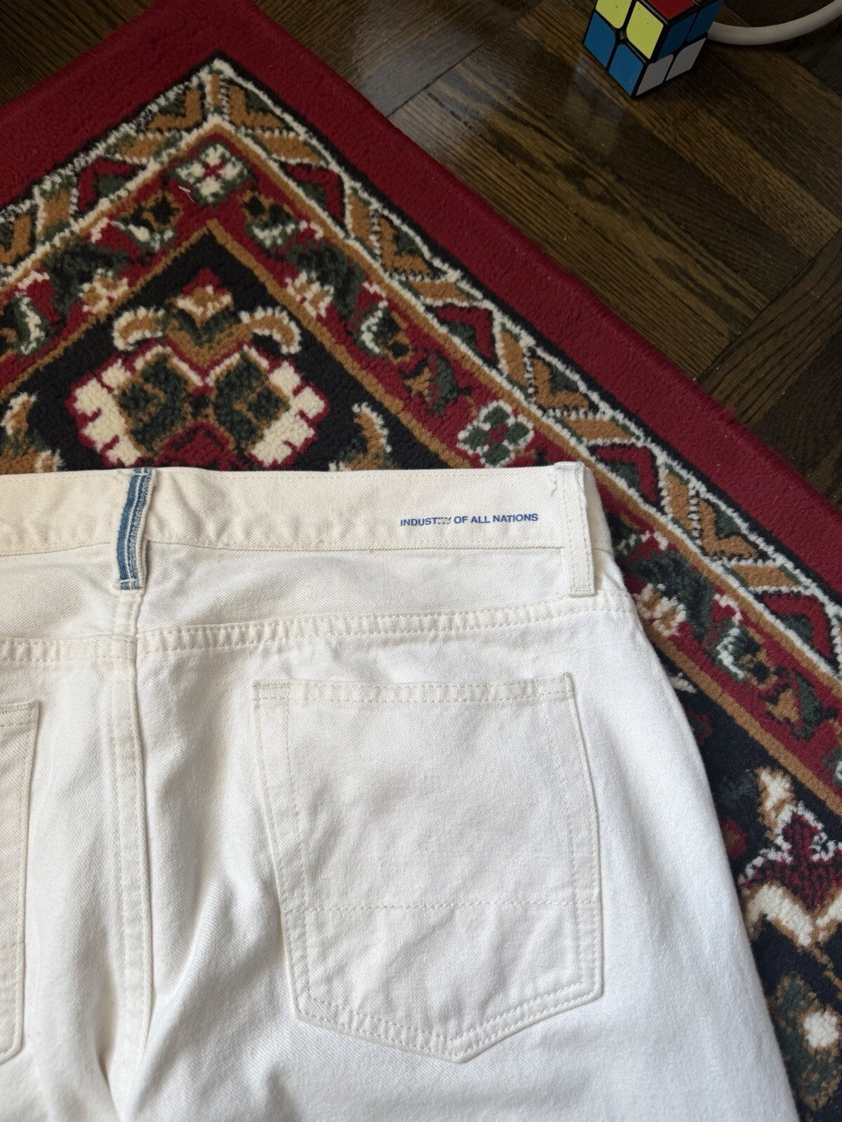 Industry of All Nations Jeans Mens 34 Straight Leg Hand-Loomed Selvedge Denim