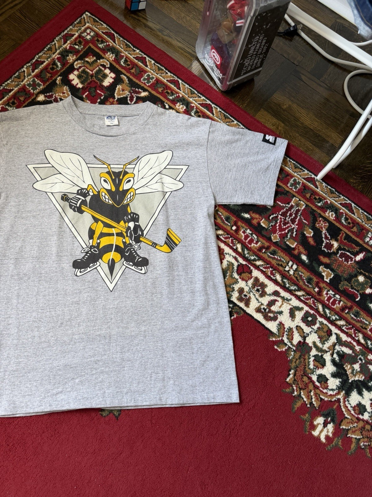 90s Sarnia Stings Starter Vintage CHL Hockey T-Shirt Tee Gray