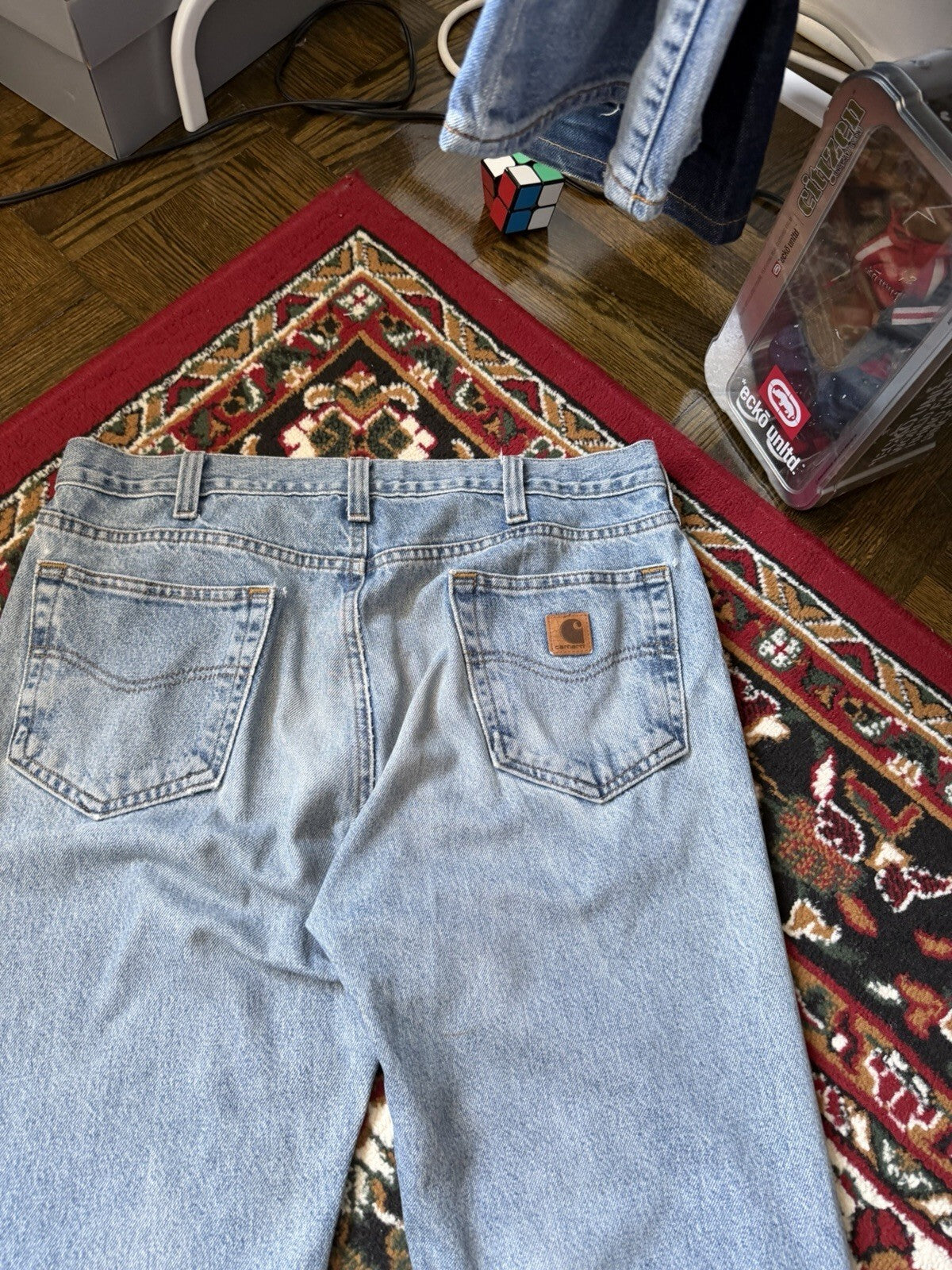 Vintage Carhartt Jeans Mens B480 DPS Denim Tradinional Fit Workwear