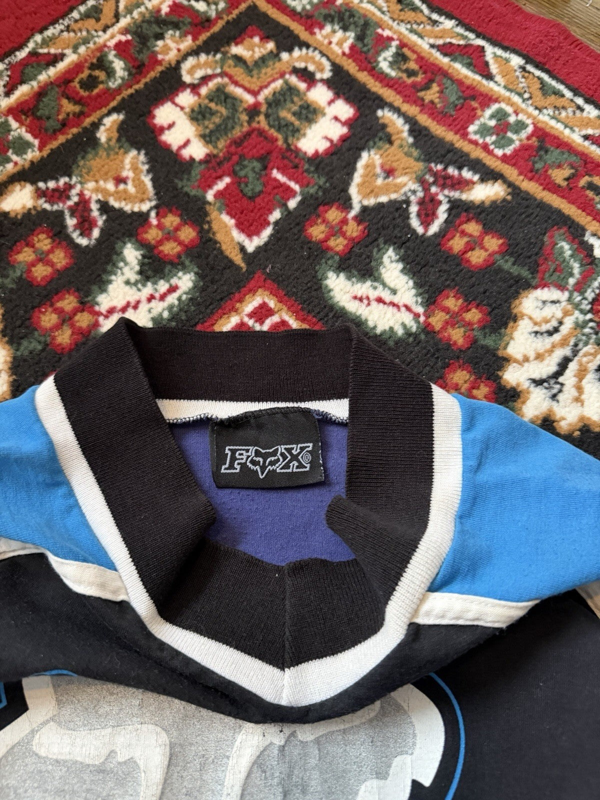 90s Vintage Fox Aero Racing Long Sleeve Shirt Sweater Sleeve Logos Size L USA