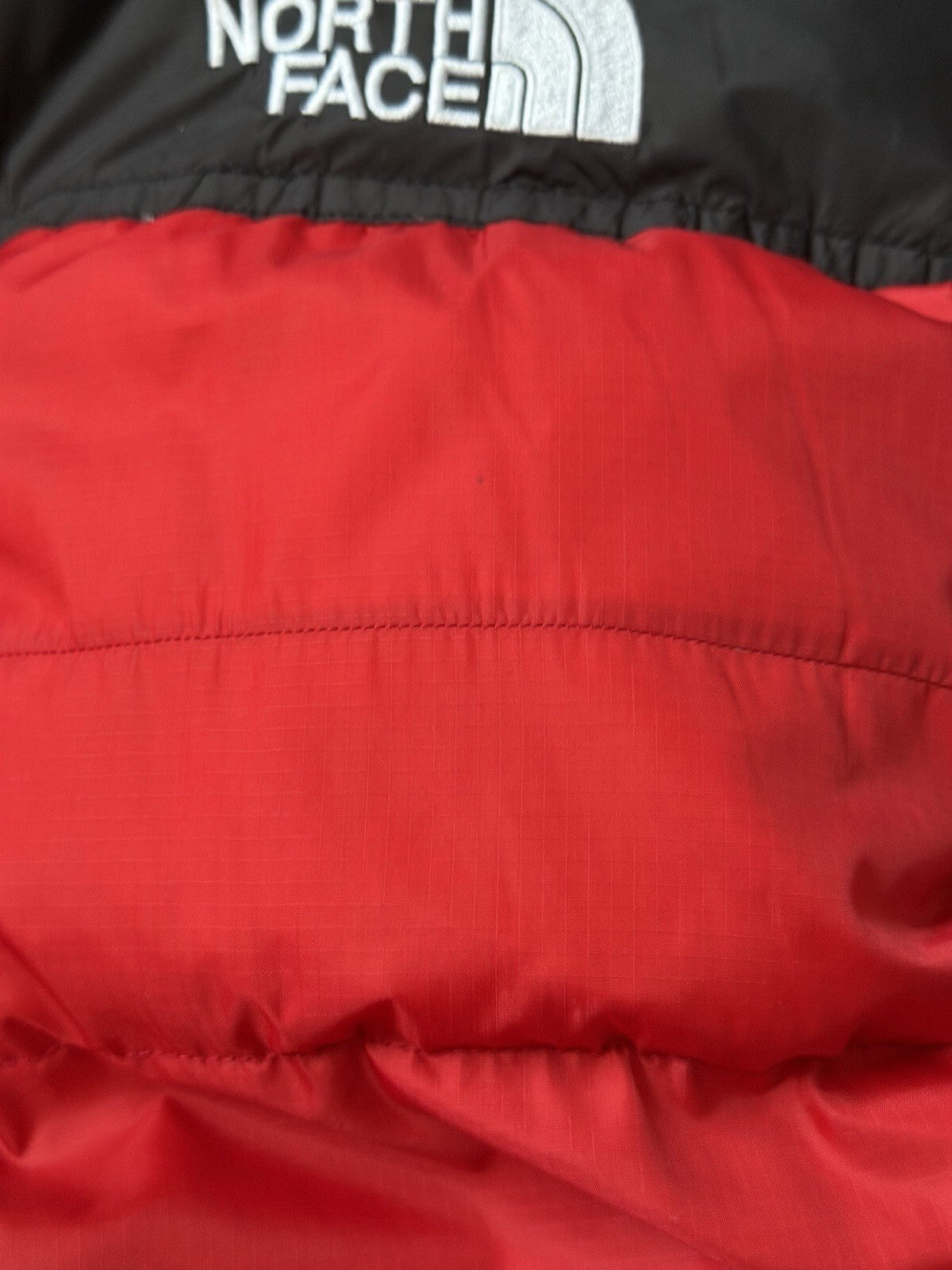 The North Face Nuptse 700 Down Puffer Jacket Red Black Size L