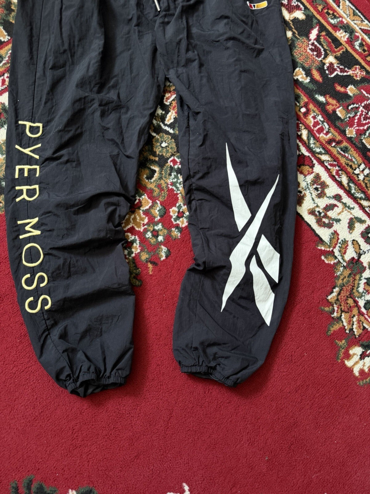 Reebok Classic x Pyer Moss Style Vector Athletic Track Pants Size M Black