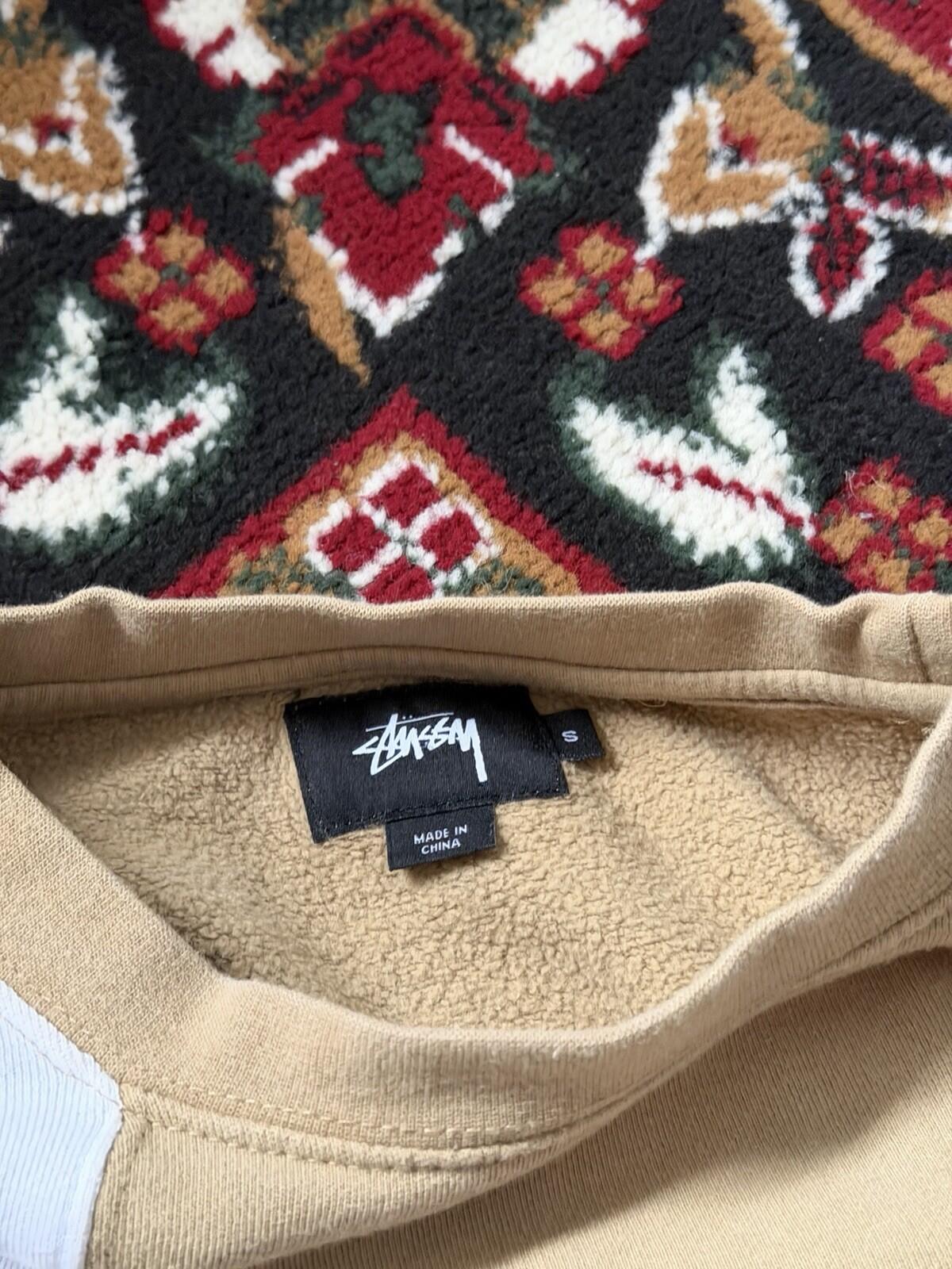 Stussy Paneled Crewneck Sweatshirt Size S Mens Pullover