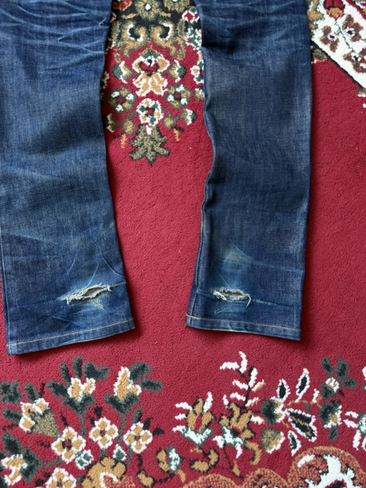 A.P.C. Rue De Fleurus Distressed Paris New Cure Men’s Straight Leg Raw Jeans APC
