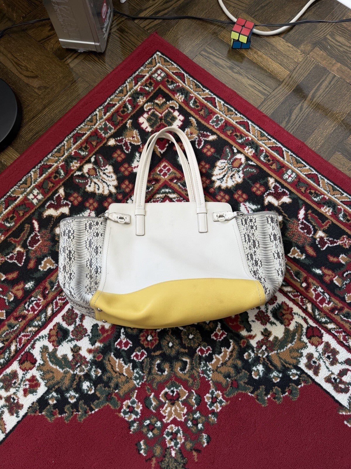 Salvatore Ferragamo Verve Exotic Multicolor Runway Tote Bag Rare