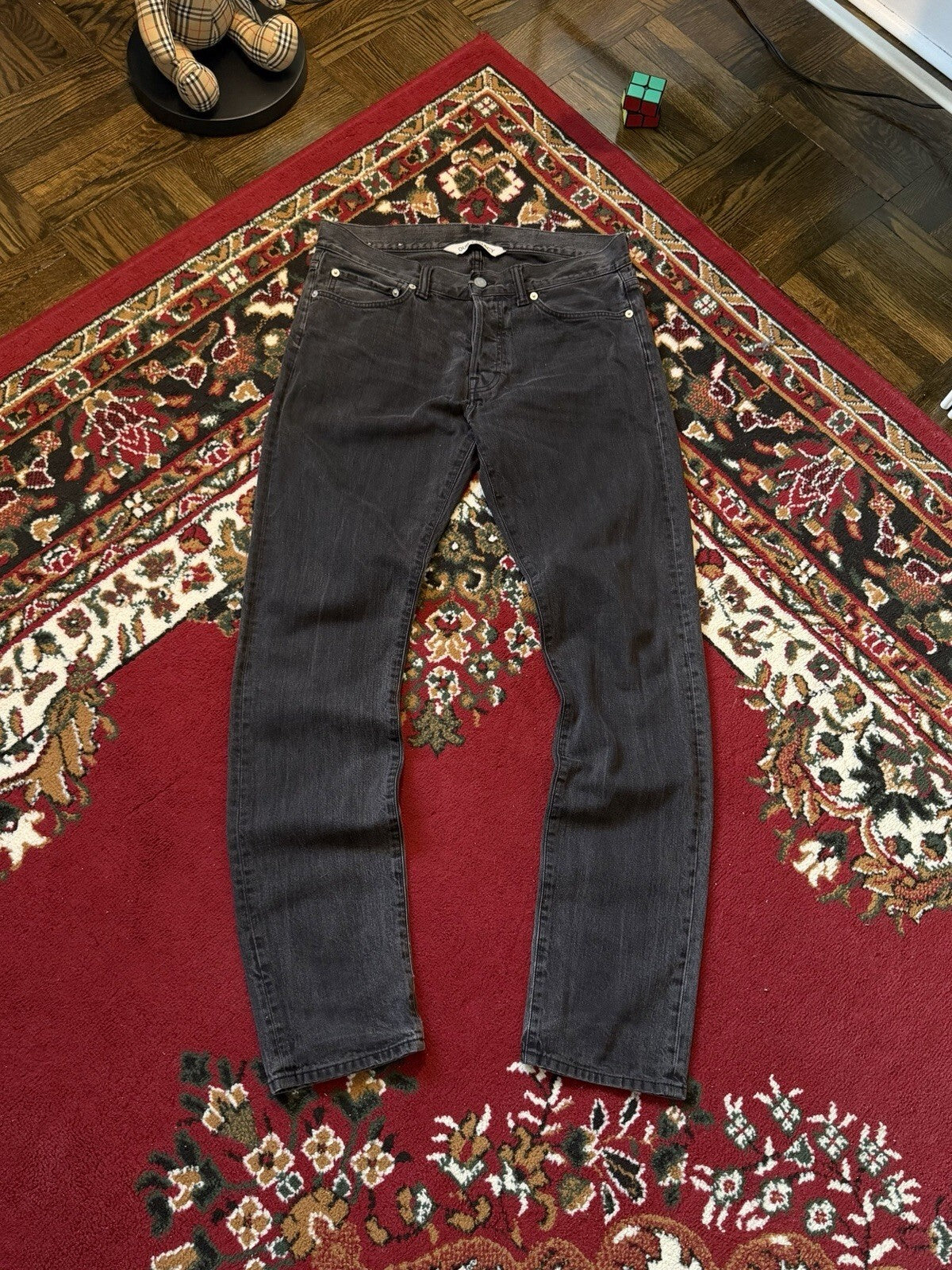 Our Legacy Mens Zero Cut Broken Twill Black Denim Jeans Pants Dark Wash - 33x32