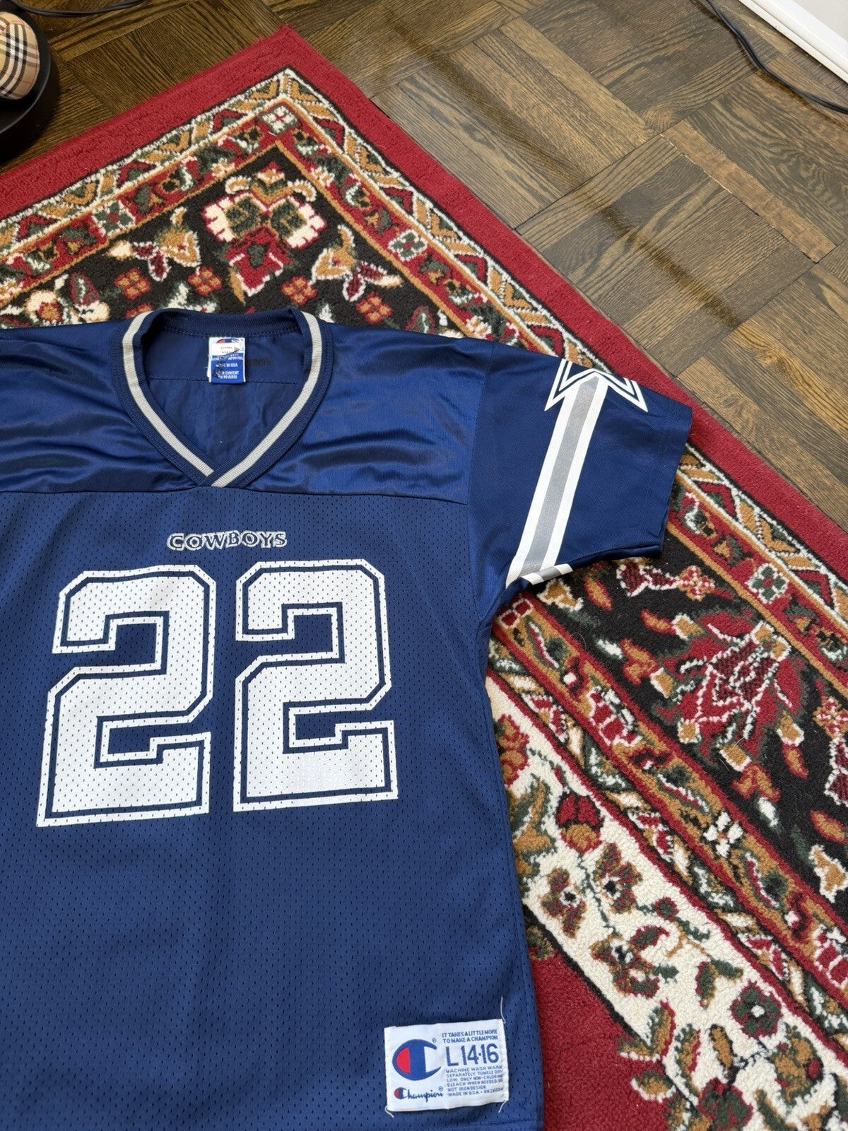 Vintage Champion NFL Dallas Cowboys Jersey E Smith #22