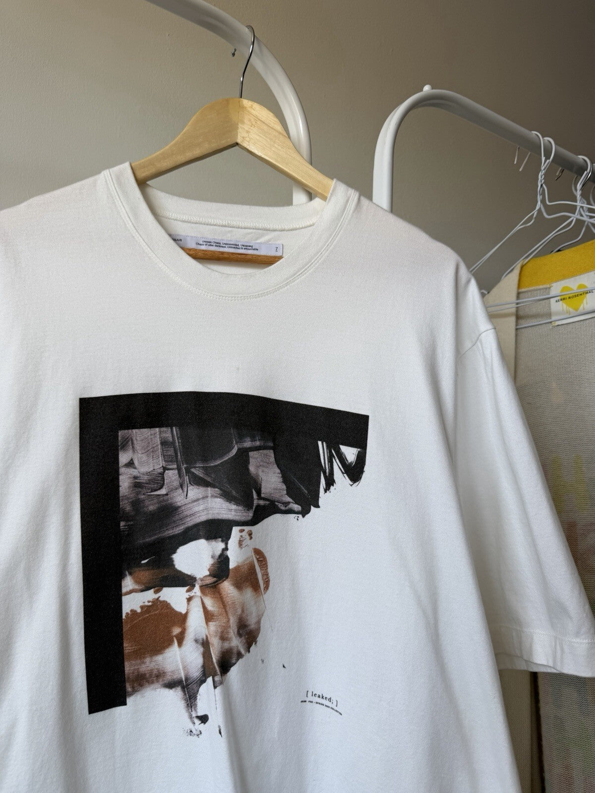 JULIUS Draped SS 2023 White Graphic Shirt Leaked Tee
