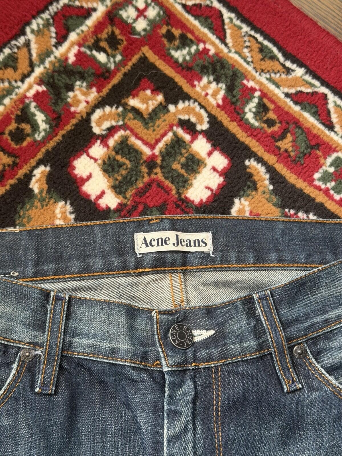 Acne Jeans Washed Classic Straight Leg Dark Wash Denim Cotton Mens 34/32