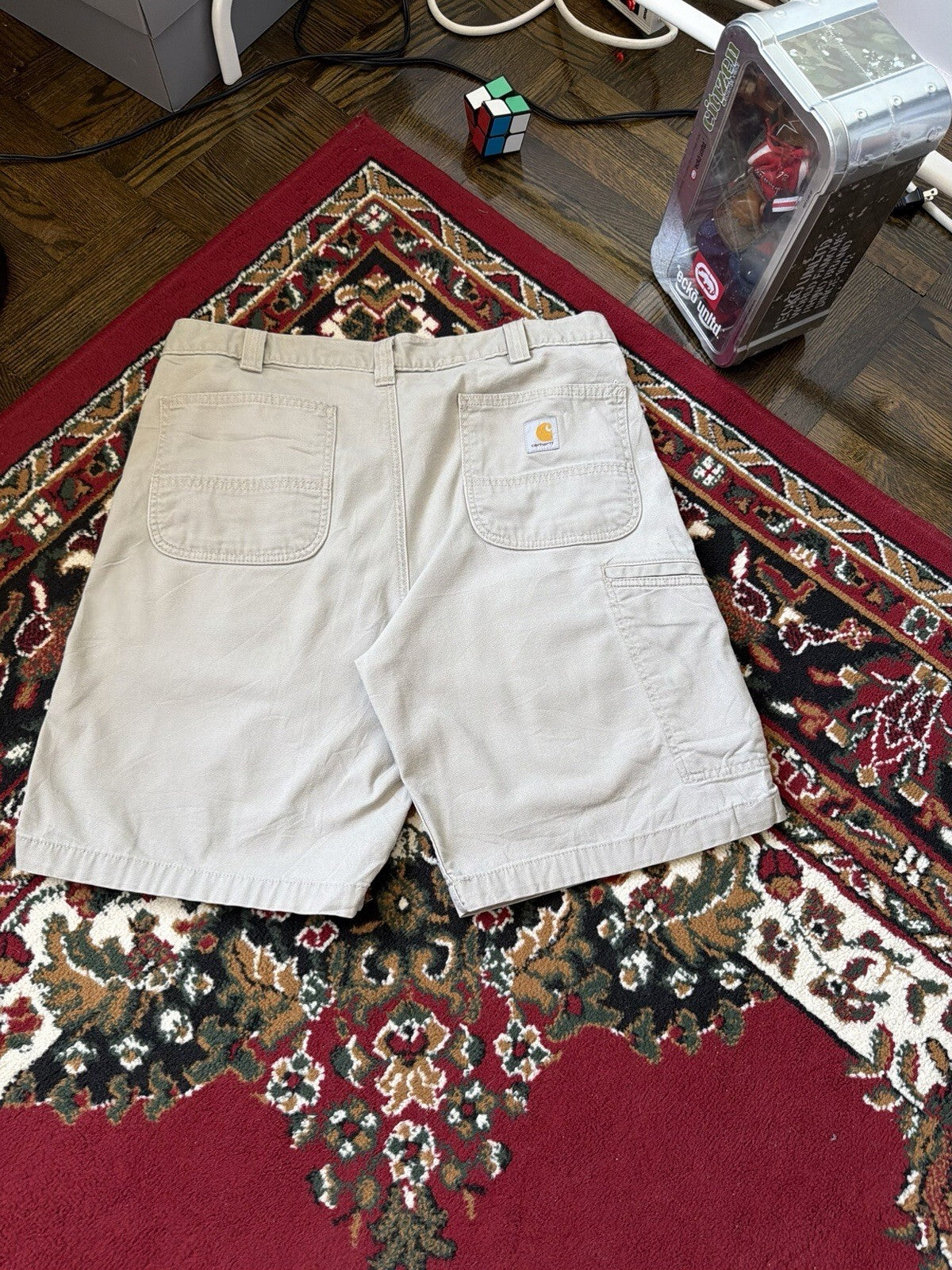 Carhartt Relaxed Fit Carpenter Baggy Shorts Men's Beige Size 36 Men's