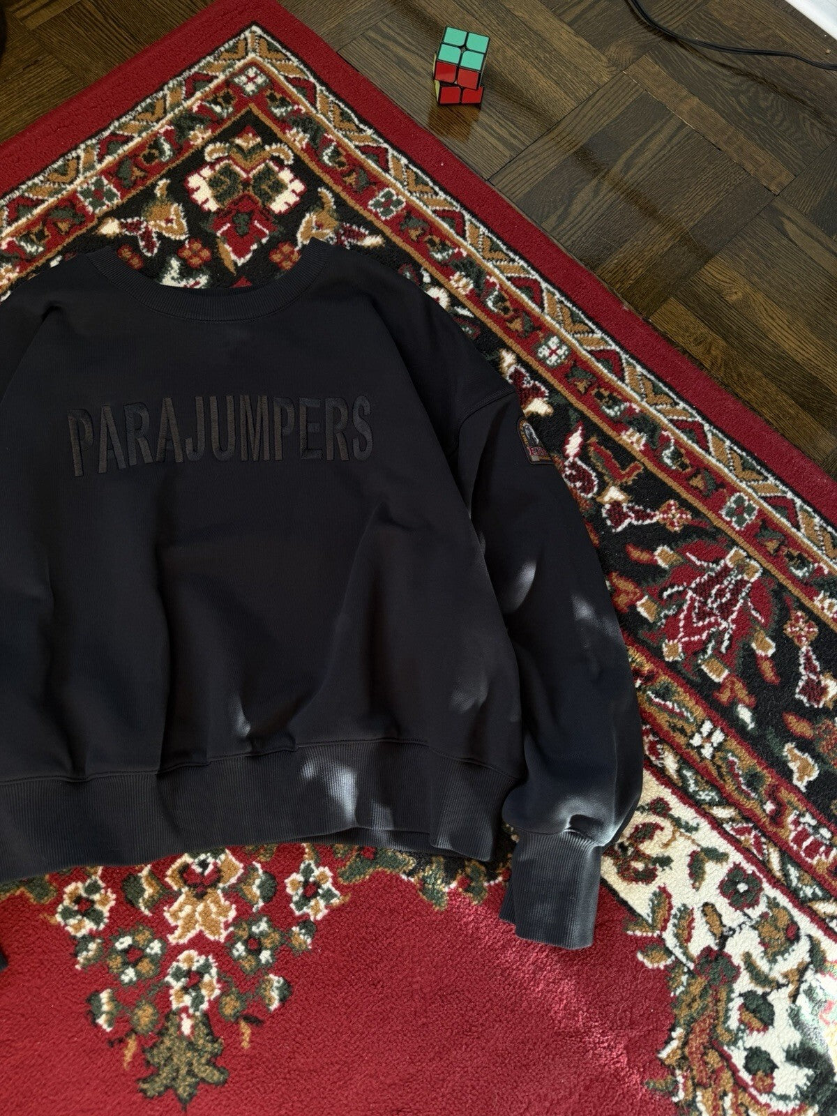 Parajampers Logo Basic Crewneck Sweatshirt Patched Sweater Womens