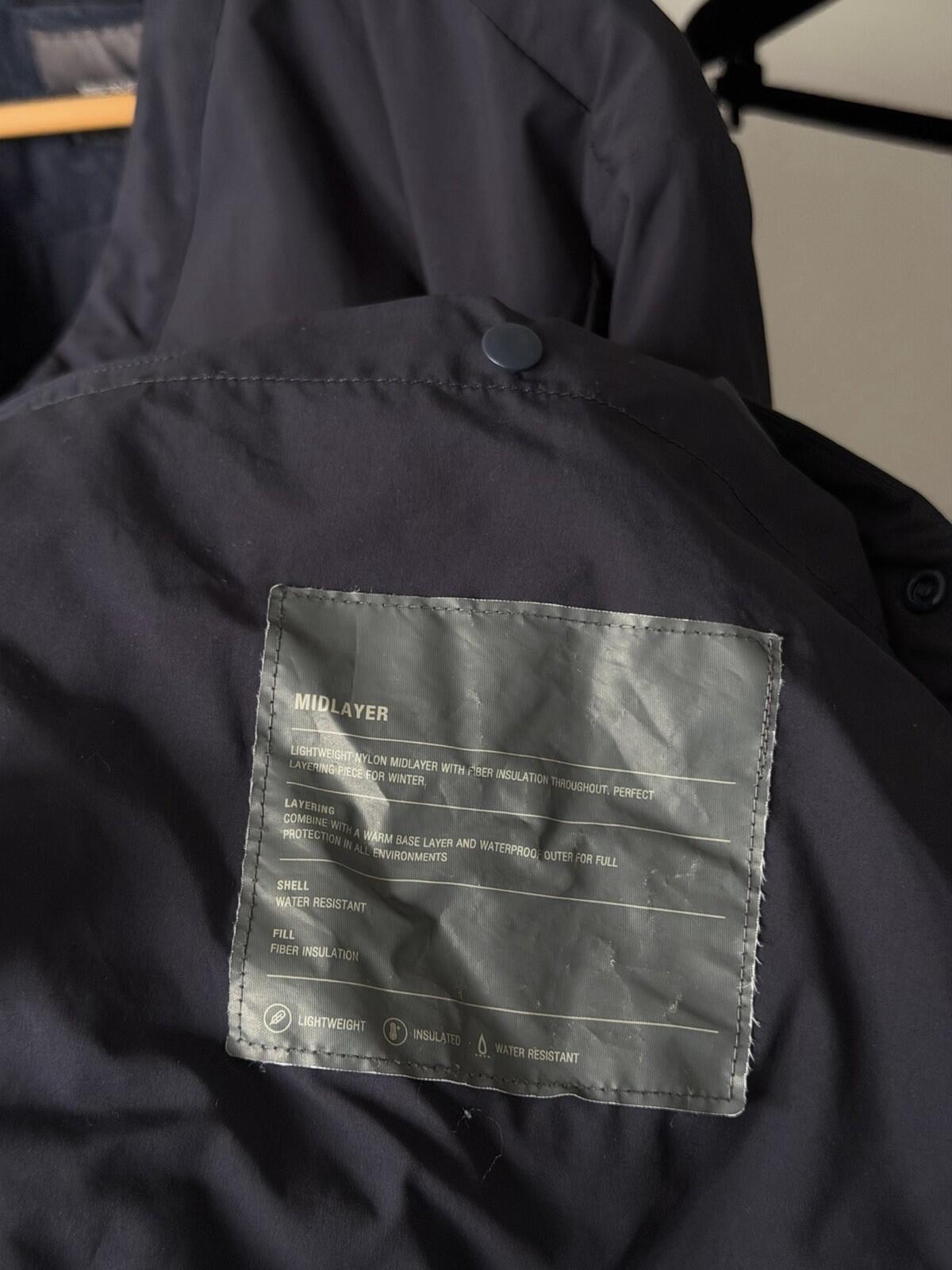 Norse Projects Otto Light WR Nylon Midlayer Collarless Navy Blue Jacket XL