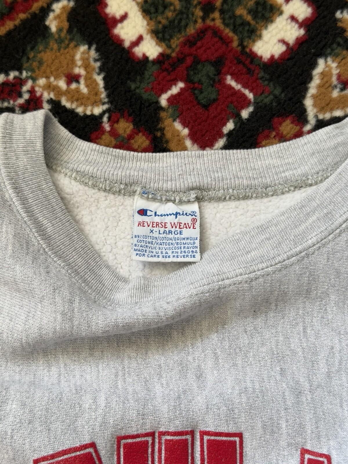 Vintage Champion Reverse Weave U of Maryland Crewneck Sweatshirt XL 90s