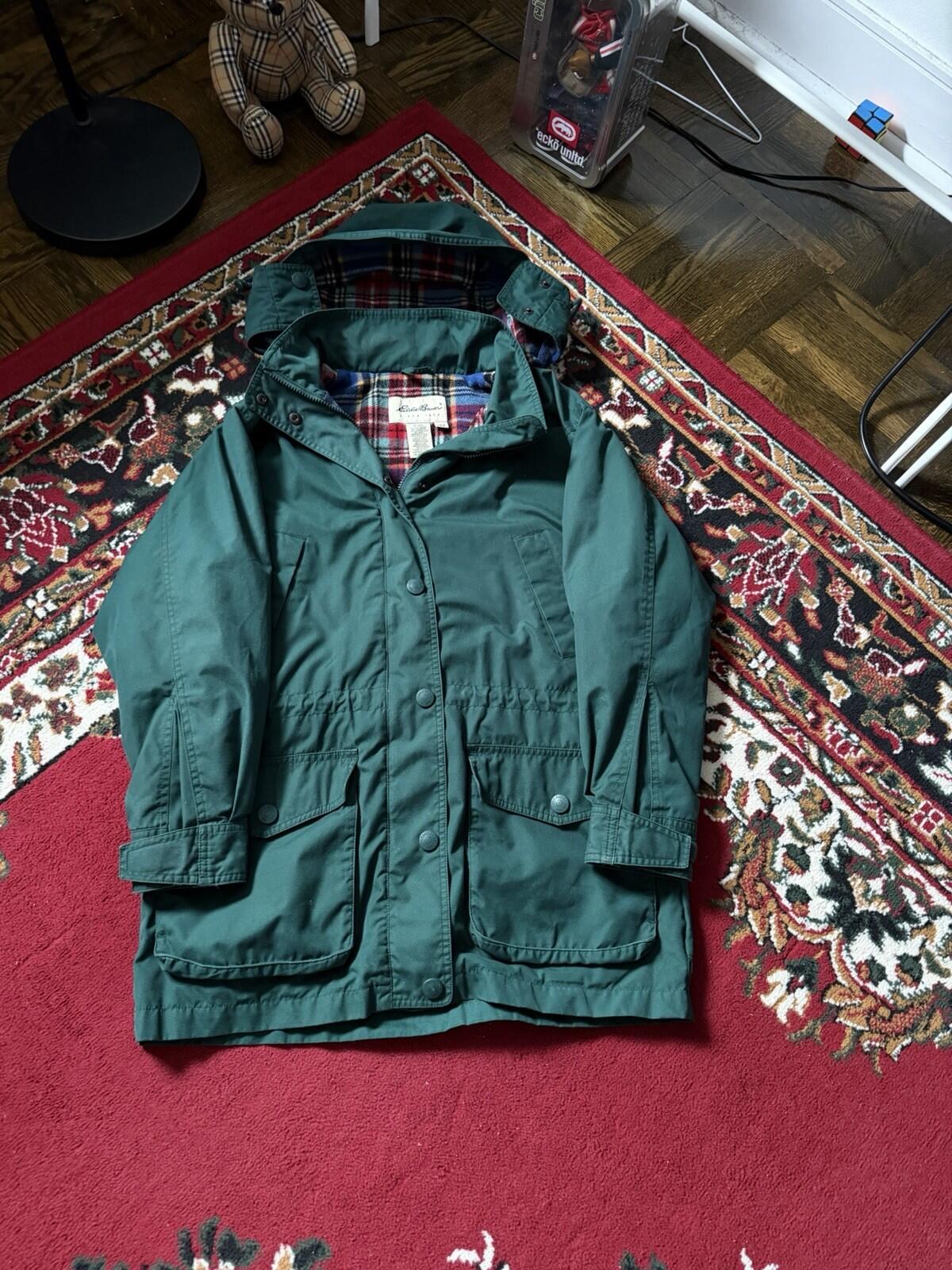 Eddie Bauer Jacket Mens Extra Large Wool Lined Mountain Parka Hooded Chore Work
