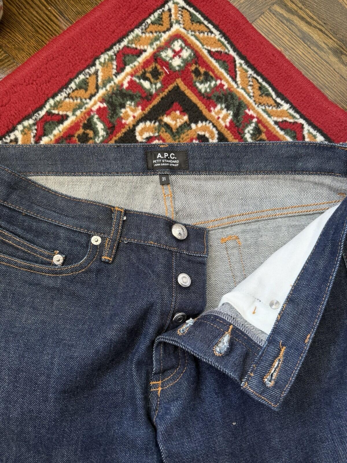 A.P.C. Petite Standard Jean Droit Etroit Size 31 Selvedge Indigo Denim APC